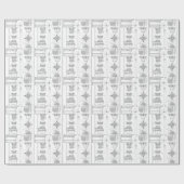 Vintage Architektur Geschenkpapier (Flach)