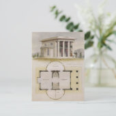 Vintage Architektur, Grundriss und griechische Vil Postkarte (Stehend Vorderseite)