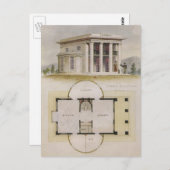 Vintage Architektur, Grundriss und griechische Vil Postkarte (Vorne/Hinten)