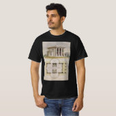 Vintage Architektur, Grundriss und griechische Vil T-Shirt (Vorne ganz)