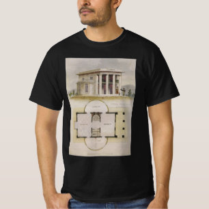Vintage Architektur, Grundriss und griechische Vil T-Shirt