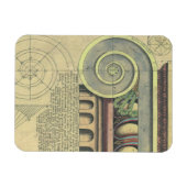 Vintage Architektur; Hauptstadt Volute von Vignola Magnet (Horizontal)