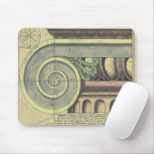 Vintage Architektur; Hauptstadt Volute von Vignola Mousepad (Mit Mouse)