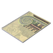 Vintage Architektur; Hauptstadt Volute von Vignola Notizblock (Linke Seite)