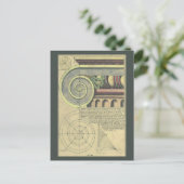 Vintage Architektur; Hauptstadt Volute von Vignola Postkarte (Stehend Vorderseite)