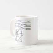 Vintage Architektur Kaffeetasse (Vorderseite Links)