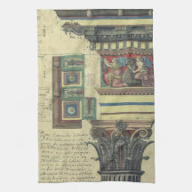 Vintage Architektur, Kolonne mit kornförmiger Form