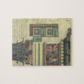 Vintage Architektur, Kolonne mit kornförmiger Form Puzzle (Horizontal)