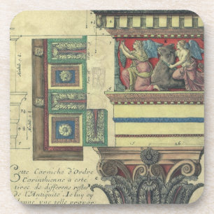 Vintage Architektur, Kolonne mit kornförmiger Form Untersetzer