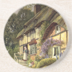 Vintage Architektur, Landhaus Cottage Getränkeuntersetzer