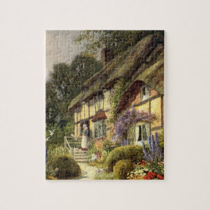 Vintage Architektur, Landhaus Cottage Puzzle