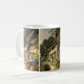 Vintage Architektur, Landhaus Hütte Kaffeetasse (Vorderseite Links)