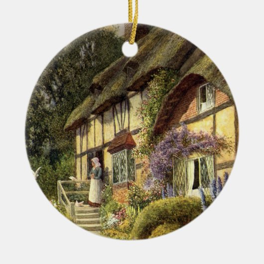 Vintage Architektur, Landhaus Hütte Keramik Ornament (Vorne)