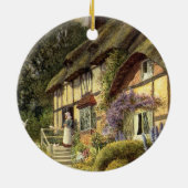 Vintage Architektur, Landhaus Hütte Keramik Ornament (Hinten)