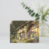 Vintage Architektur, Landhaus Hütte Postkarte (Stehend Vorderseite)