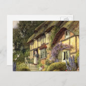Vintage Architektur, Landhaus Hütte Postkarte (Vorne/Hinten)