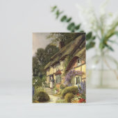 Vintage Architektur, Landhaus Hütte Postkarte (Stehend Vorderseite)