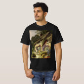 Vintage Architektur, Landhaus Hütte T-Shirt (Vorne ganz)