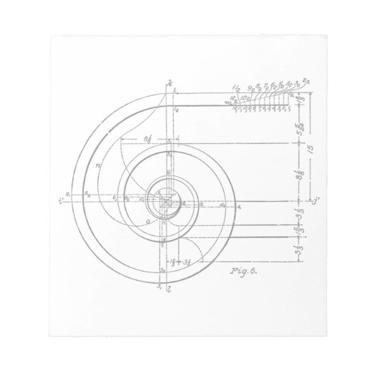 Vintage Architektur Notizblock (Vorderseite)