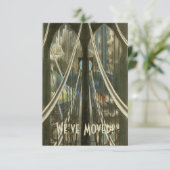 Vintage Architektur NYC Bridge, Adressenänderung Ankündigung (Stehend Vorderseite)