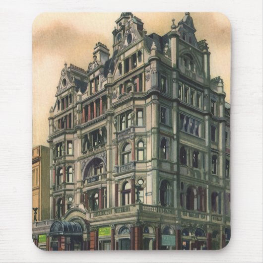 Vintage Architektur Queens Hotel Leicester Square Mousepad (Vorne)