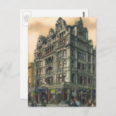 Vintage Architektur Queens Hotel Leicester Square Postkarte (Vorne/Hinten)