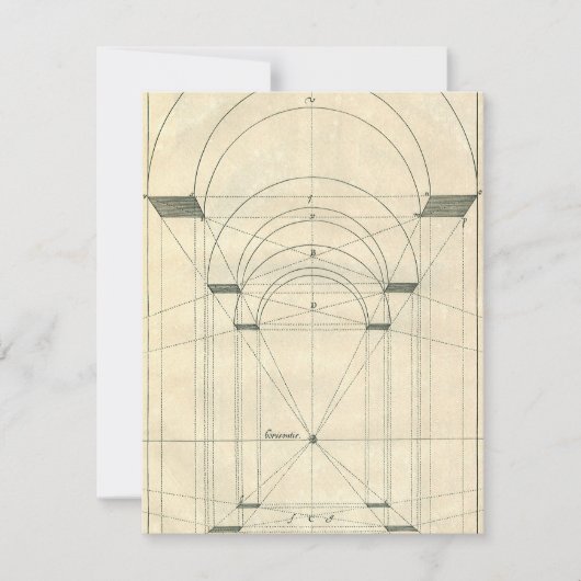 Vintage Architektur, Renaissance Arch-Perspektive (Vorderseite)