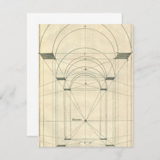 Vintage Architektur, Renaissance Arch-Perspektive (Vorne/Hinten)