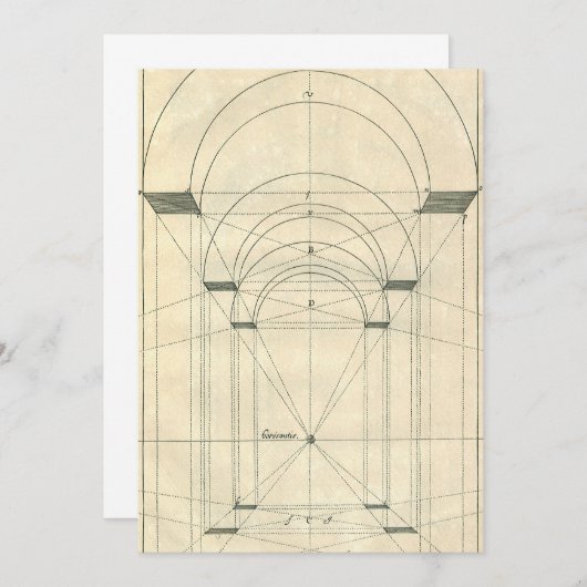 Vintage Architektur, Renaissance Arch-Perspektive (Vorne/Hinten)