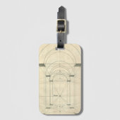 Vintage Architektur, Renaissance Arch-Perspektive Gepäckanhänger (Vorderseite Vertikal)