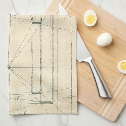 Vintage Architektur, Renaissance Arch-Perspektive Geschirrtuch (Viertel Falte)