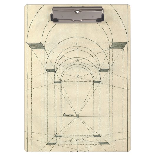 Vintage Architektur, Renaissance Arch-Perspektive Klemmbrett (Vorderseite)