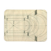 Vintage Architektur, Renaissance Arch-Perspektive Magnet (Horizontal)