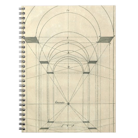 Vintage Architektur, Renaissance Arch-Perspektive Notizblock (Vorderseite)