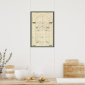 Vintage Architektur, Renaissance Arch-Perspektive Poster (Küche)