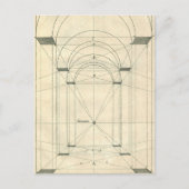 Vintage Architektur, Renaissance Arch-Perspektive Postkarte (Vorderseite)