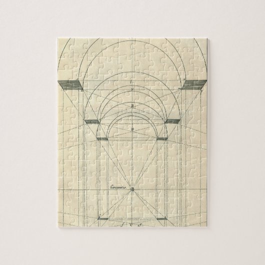 Vintage Architektur, Renaissance Arch-Perspektive Puzzle (Vertikal)