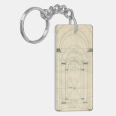 Vintage Architektur, Renaissance Arch-Perspektive Schlüsselanhänger (Vorderseite links)