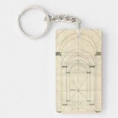 Vintage Architektur, Renaissance Arch-Perspektive Schlüsselanhänger (Vorderseite)