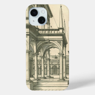 Vintage Architektur, römischer Innenhof mit Säulen iPhone 15 Hülle