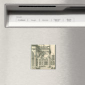 Vintage Architektur, römischer Innenhof mit Säulen Magnet (In Situ (Geschirrspüler))