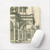 Vintage Architektur, römischer Innenhof mit Säulen Mousepad (Mit Mouse)
