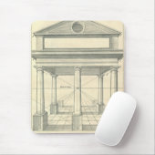 Vintage Architektur, römisches Portico mit Säulen Mousepad (Mit Mouse)
