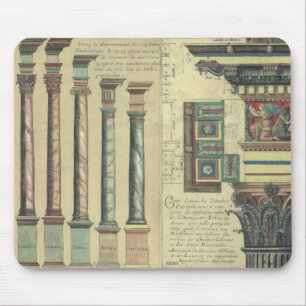 Vintage Architektur von Giacomo Barozzi da Vignola Mousepad