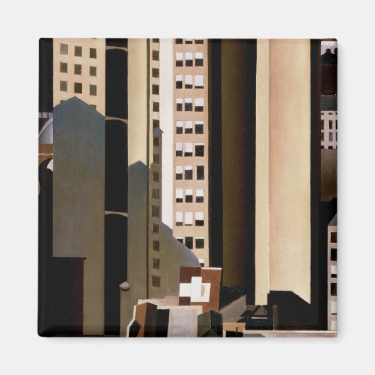 Vintage Architektur, Wolkenkratzer von Sheeler, 19 Magnet (Vorne)