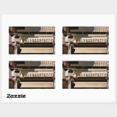 Vintage Architektur, Wolkenkratzer von Sheeler, 19 Rechteckiger Aufkleber (Blatt)