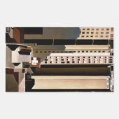 Vintage Architektur, Wolkenkratzer von Sheeler, 19 Rechteckiger Aufkleber (Vorderseite)