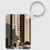 Vintage Architektur, Wolkenkratzer von Sheeler, 19 Schlüsselanhänger (Rückseite)