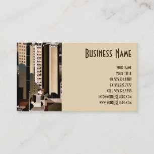 Vintage Architektur, Wolkenkratzer von Sheeler, 19 Visitenkarte
