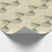 Vintage Architekturtreppen, Spiraltreppe Geschenkpapier (Ecke)